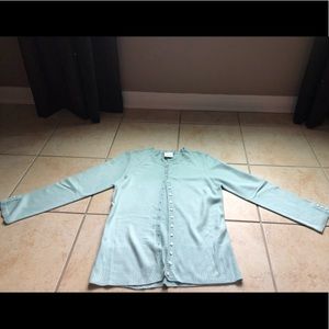 Light Green knit cardigan